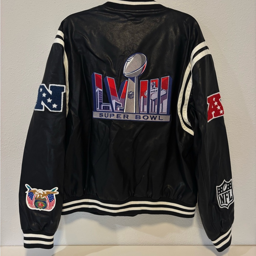 Hamilton Black Varsity Jacket with Eagle Patch